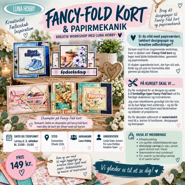 Fancy-Fold kort kursus P� CONVENTION l�rdag kl. 13- ca. 15