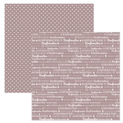 Designpapir Light Rose Konfirmation - 30,5 x 30,5 cm - Luna Hobby