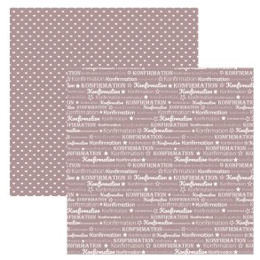 Designpapir Light Rose Konfirmation - 30,5 x 30,5 cm - Luna Hobby