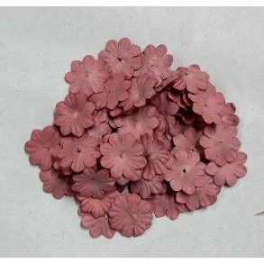 Mini papirs blomster 20mm 100stk Old Rose Reprint