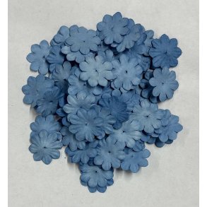 Mini papirs blomster 20mm 100stk Dusty Blue Reprint