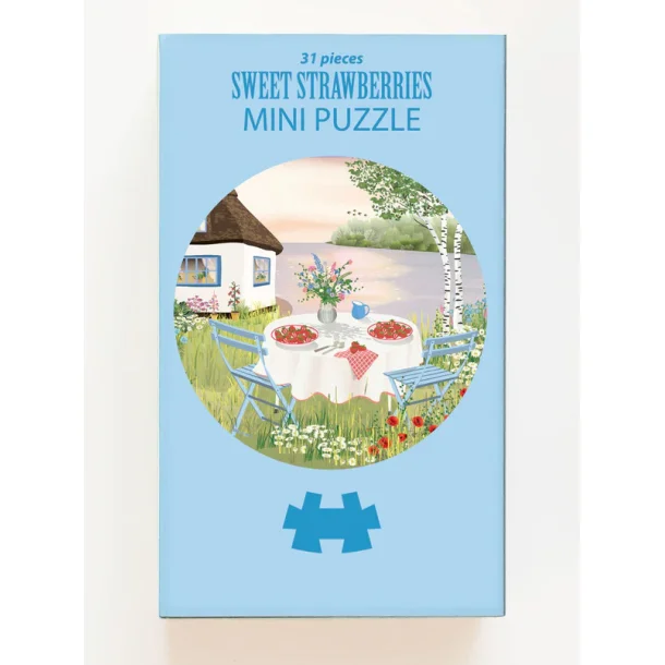 Mini puslespil Sweet Strawberries 31 brikker Vissevasse