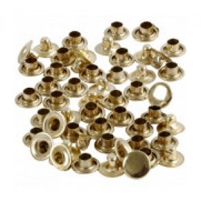 Nitte, messing, 50stk. ( diam. 7 mm)