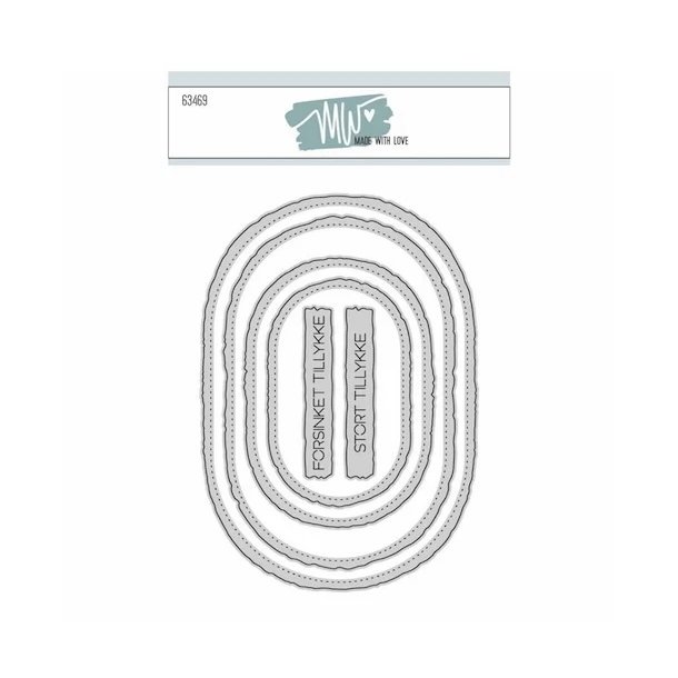 Die Made With Love Deckle Edge Ovals 