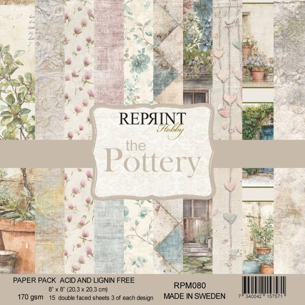 Papirblok The Pottery 8x8" Reprint