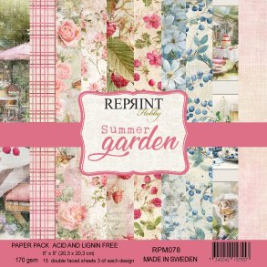 Papirblok Summer garden 8x8