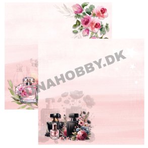 Designpapir Parfume & Blomster - 30,5 x 30,5 cm - Luna Hobby