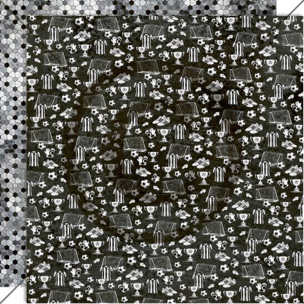 Papirdesign m�nsterpapir 12 x 12" Fotballting