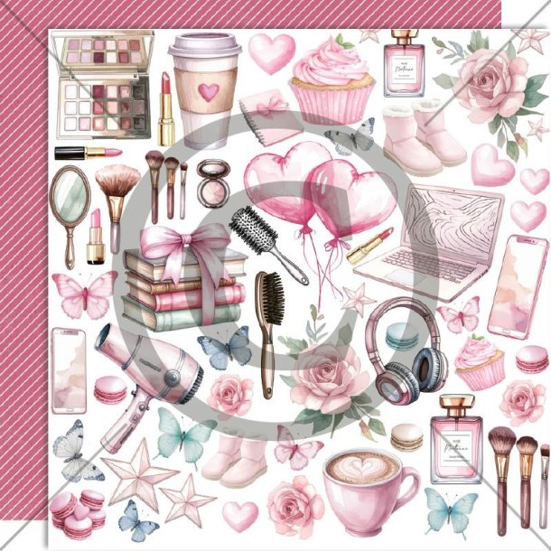 Papirdesign m�nsterpapir 12 x 12" Sminke og Dill