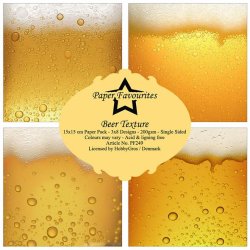 LS BESKRIVELSE Papirblok PF249 Beer Texture 15 x 15 cm BESTILLINGSVARE