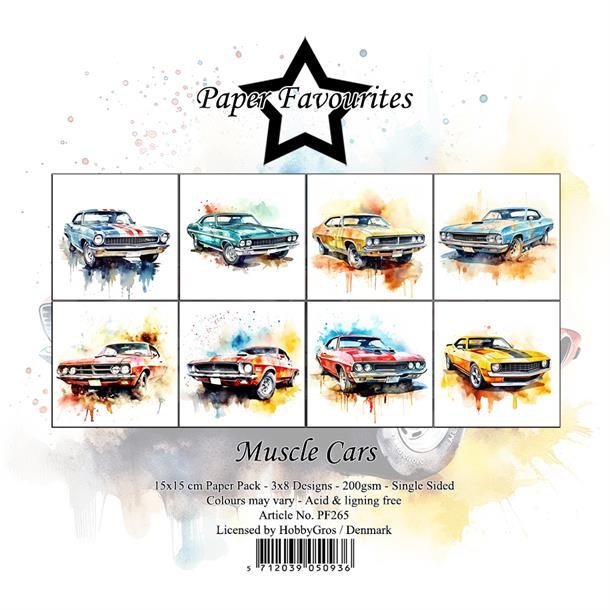 Paper Favourites Paper Pack "Muscle Cars" PF265 6x6"