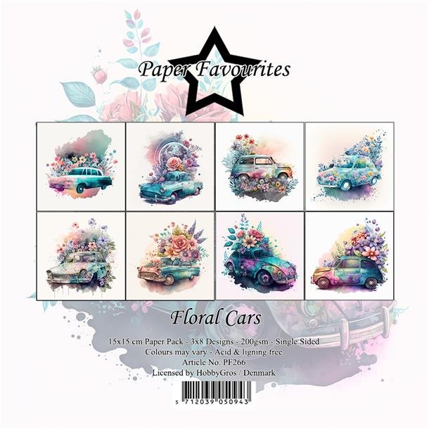 Paper Favourites Paper Pack "Floral Cars" PF266 6x6"