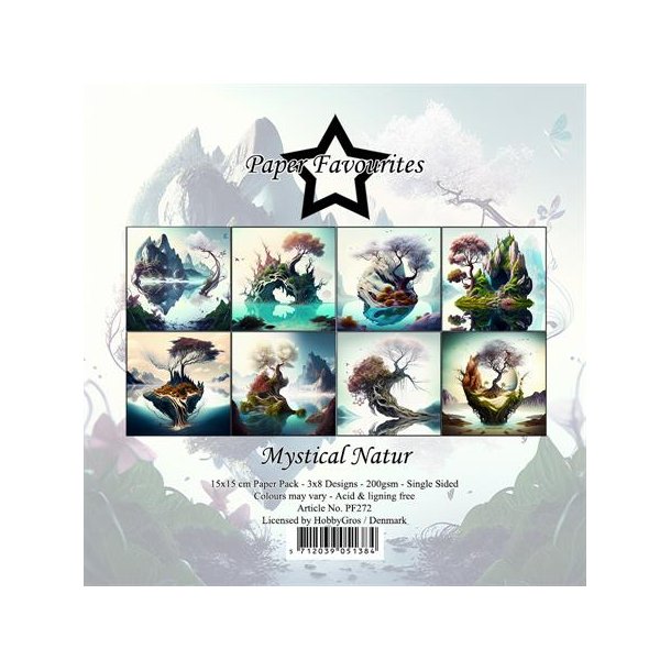 LS BESKRIVELSE Paper Favourites Paper Pack "Mystical Natur" PF272 15x15cm BESTILLINGSVARE