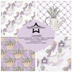 LS BESKRIVELSE Papirblok PF435 Lavender 30,5x30,5cm Paper Favourites BESTILLINGSVARE
