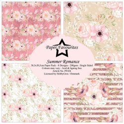 LS BESKRIVELSE Papirblok PF436 Summer Romance 30,5x30,5cm Paper Favourites BESTILLINGSVARE