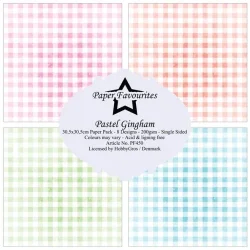 LS BESKRIVELSE Papirblok "Pastel Gingham" PF450 30,5 x 30,5 cm BESTILLINGSVARE
