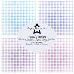 LS BESKRIVELSE Papirblok "Pastel Gingham" PF450 30,5 x 30,5 cm BESTILLINGSVARE