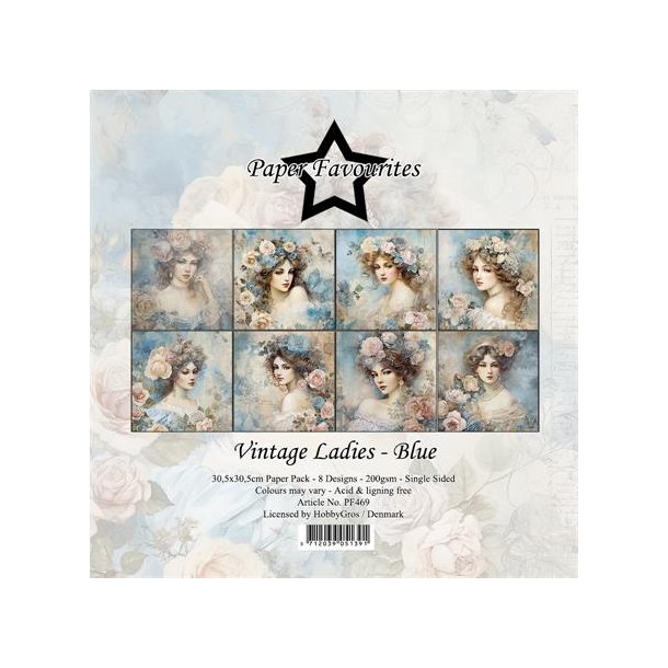 Paper Favourites Paper Pack "Vintage Ladies - Blue" PF469