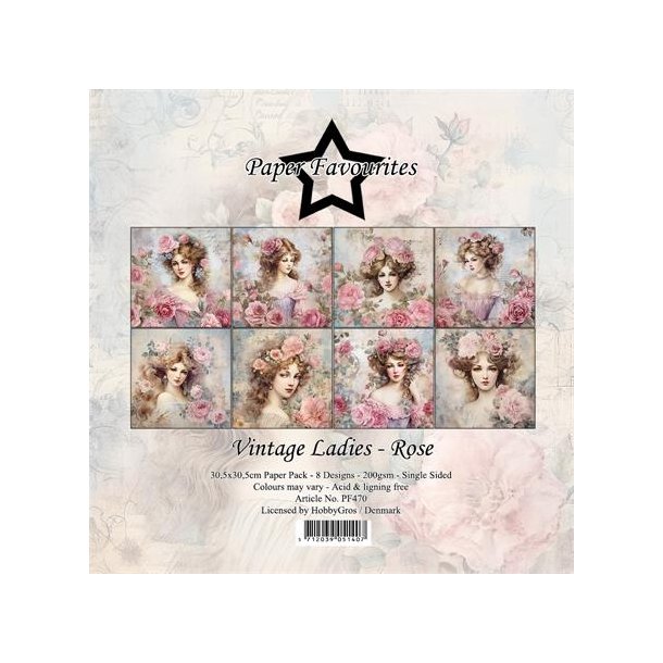 Paper Favourites Paper Pack "Vintage Ladies - Rose" PF470 30,5x30,5cm