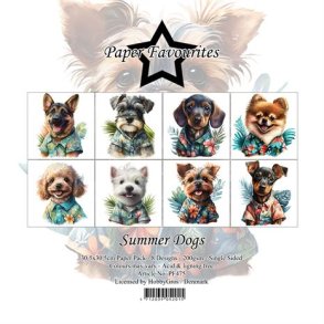 Papirblok PF475 Summer Dogs 30,5x30,5cm Paper Favourites xxx