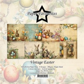 LS BESKRIVELSE Papirblok PF476 Vintage Easter 30,5x30,5cm Paper Favourites BESTILLINGSVARE