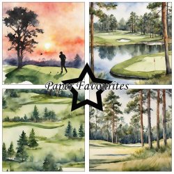 LS BESKRIVELSE Papirblok PF488 Golfing 30,5x30,5cm Paper Favourites BESTILLINGSVARE
