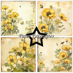 LS BESKRIVELSE Papirblok PF532 Buttercup 15x15cm Paper Favourites BESTILLINGSVARE