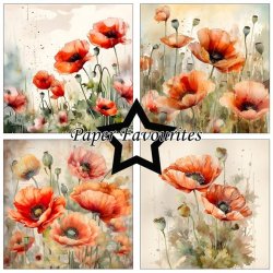 LS BESKRIVELSE Papirblok PF533 Poppy 15x15cm Paper Favourites BESTILLINGSVARE
