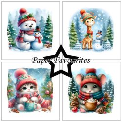 LS BESKRIVELSE Papirblok PF712 Cute Christmas 30,5x30,5cm Paper Favourites BESTILLINGSVARE