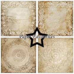 LS BESKRIVELSE Papirblok PF730 Vintage Doily Lace 30,5x30,5cm Paper Favourites BESTILLINGSVARE
