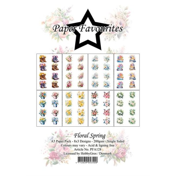 Paper Favourites Paper Pack Floral Spring PFA128 A5 24ark