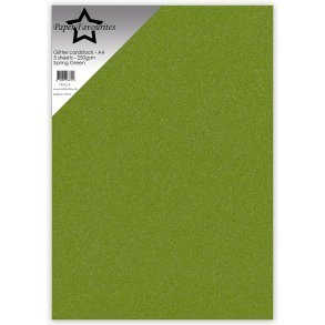Glitter Cardstock Spring Green A4 5stk PFSS214 