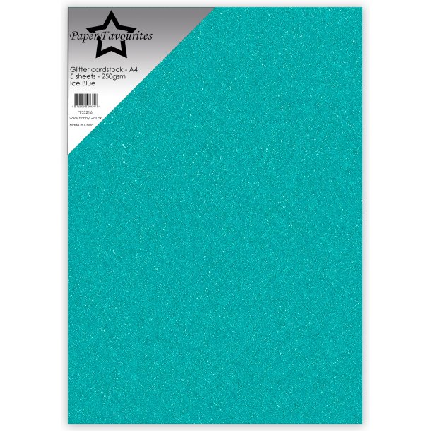 Glitter Cardstock Ice Blue A4 5stk PFSS216 