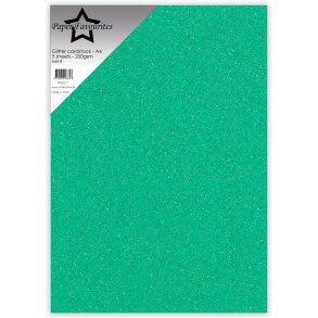 Glitter Cardstock Mint A4 5stk PFSS217 