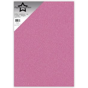Glitter Cardstock Light Pink A4 5stk PFSS220 
