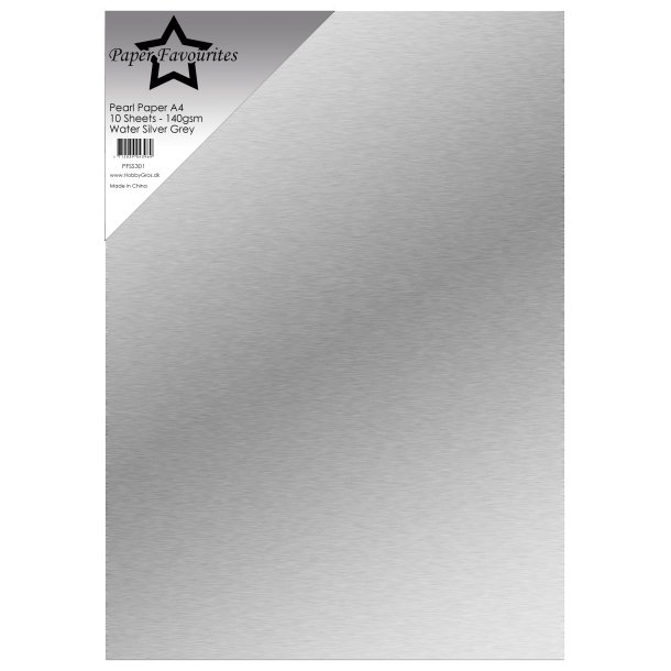 Pearl Paper A4 Water Silver Grey 140g 10stk