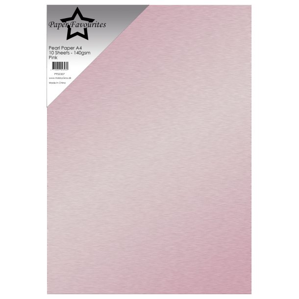 Pearl Paper A4 Pink 140g 10stk