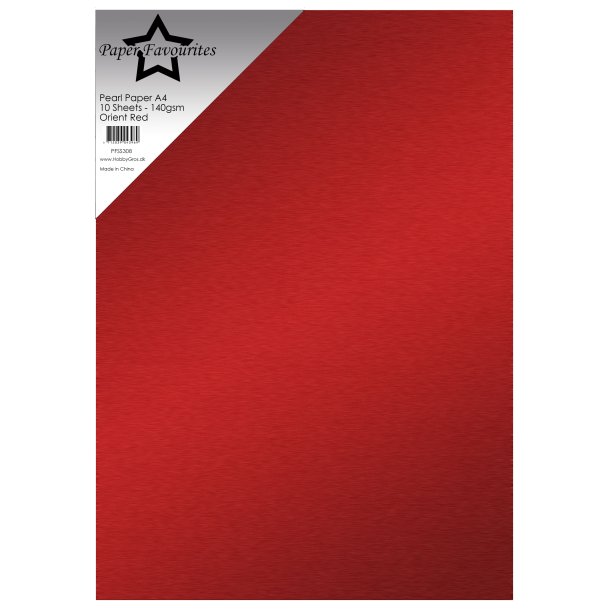 Pearl Paper A4 Orient Red 140g 10stk