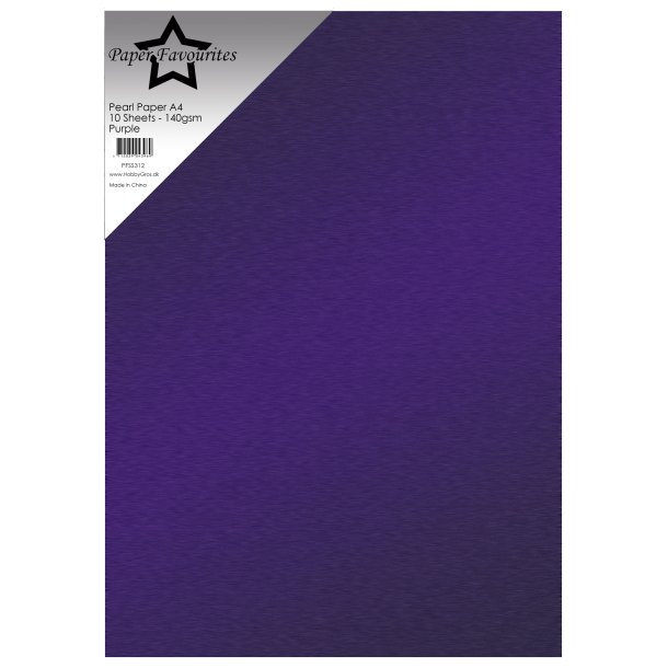 Pearl Paper A4 Purple 140g 10stk