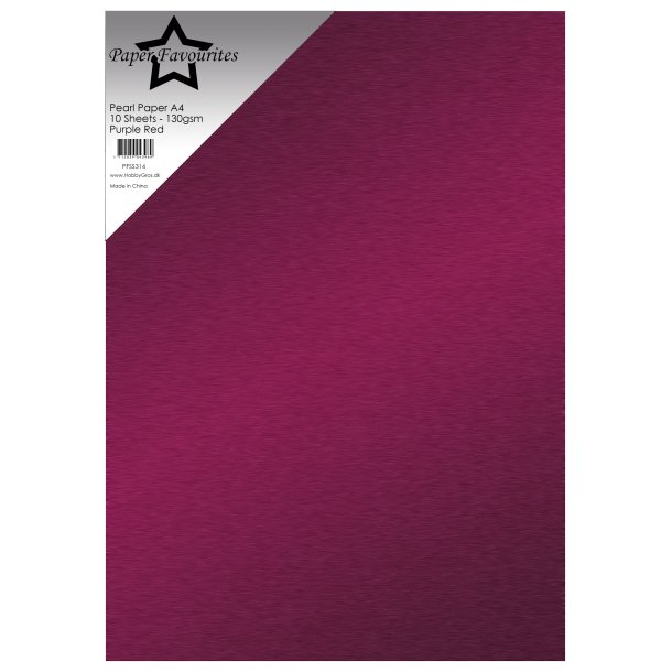 Pearl Paper A4 Purple Red 130g 10stk