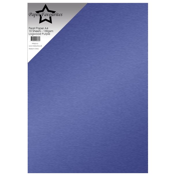 Pearl Paper A4 Logwood Purple 130g 10stk