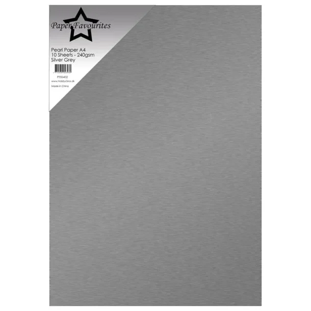 Pearl Paper A4 Silver Grey 240g 10stk