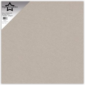 Grey chipboard 30,5x30,5cm 5stk 600g Paper favourites FORUDBESTILLING P� LAGER P� MESSEN