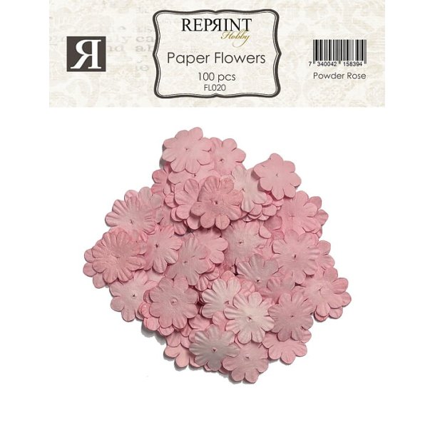 Mini Pappersblommor 20 mm 100 st Powder Rose