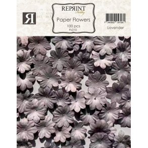 Mini papirs blomster 20mm 100stk Lavender Reprint