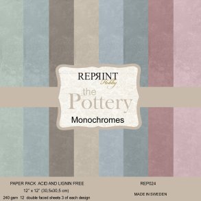 Papirblok The Pottery Monochromes 12x12
