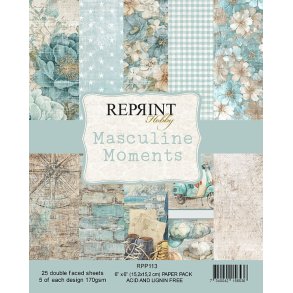 Papirblok Masculine Moments 6x6