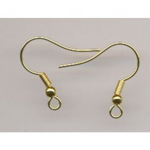 rewire / Fiske krog 12stk guld farvet