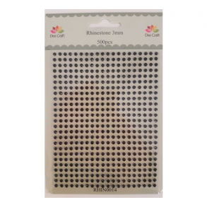 Rhinsten 3mm 500stk sort RHIN0014