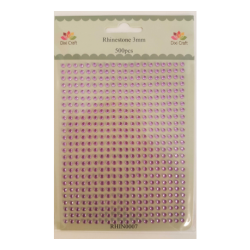 Rhinsten 3mm 500stk lys lilla RHIN0007 